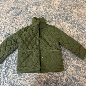 Janie and Jack Bots Green Quilted Jacket